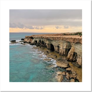 Sea Caves Coastline Cyprus Posters and Art